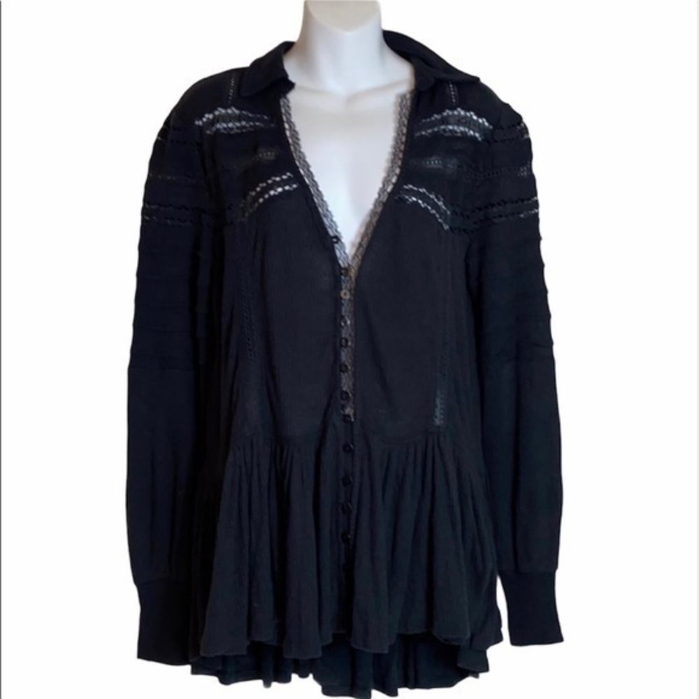 Free People Black Top Size XS NWT